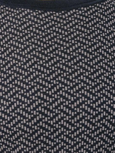Shop Giorgio Armani Embroidered Fitted Sweater