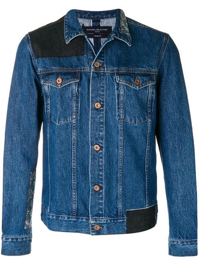 Shop Natural Selection Reworked Denim Jacket In Blue