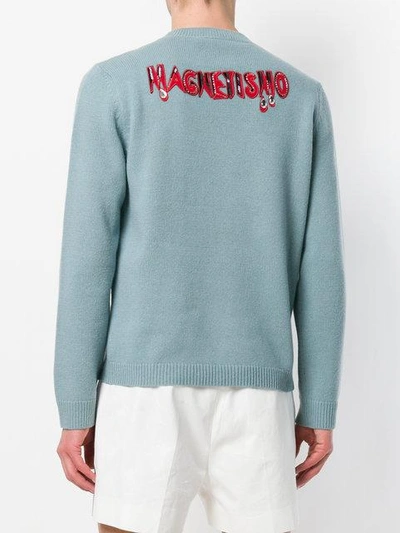 Shop Gucci Snow White Knit Sweater In Blue