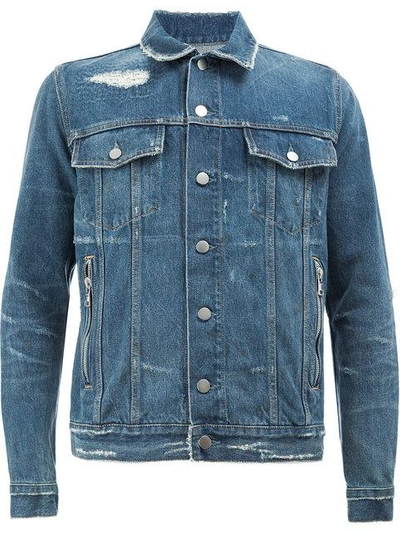 Shop Balmain Classic Denim Jacket - Blue