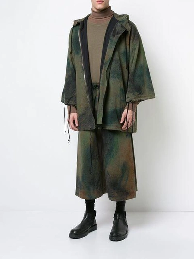 Shop Toogood The Explorer Camouflage Coat - Green