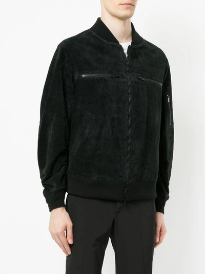 Undercover Zip Pocket Bomber Jacket In Black