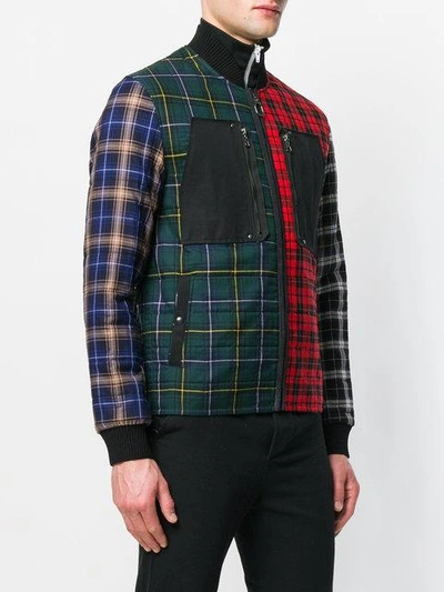 Shop Lanvin Patchwork Checked Jacket - Multicolour