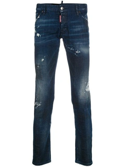 Shop Dsquared2 Regular Clement Jeans - Blue