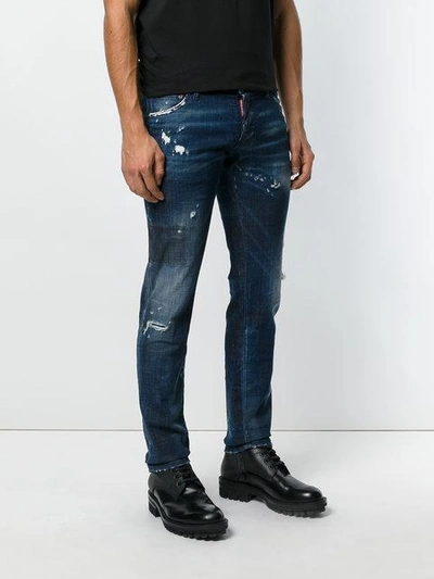 Shop Dsquared2 Regular Clement Jeans - Blue