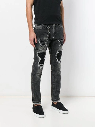 Shop Philipp Plein Ripped Effect Jeans