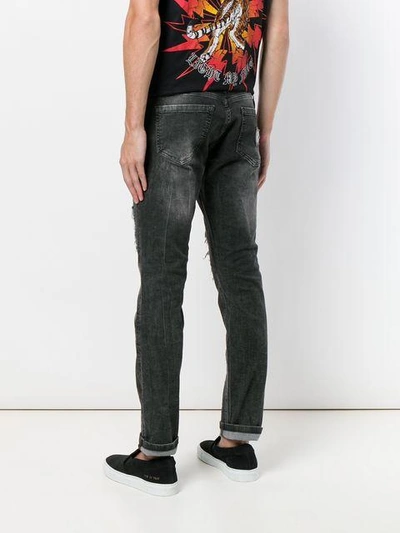 Shop Philipp Plein Ripped Effect Jeans