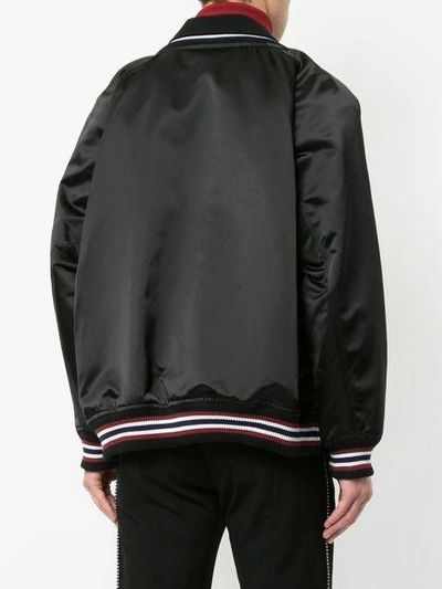 Shop Facetasm Contrast Style Logo Jacket In Black