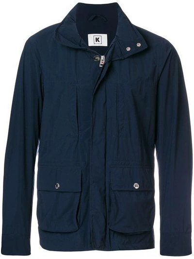 Shop Kired Short Buttoned Jacket In Blue
