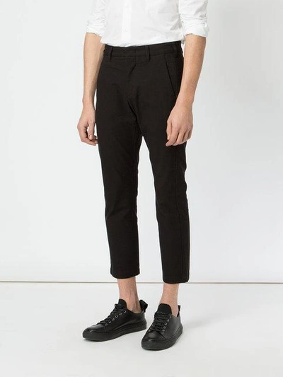 Shop Attachment Cropped Tailored Trousers - Black