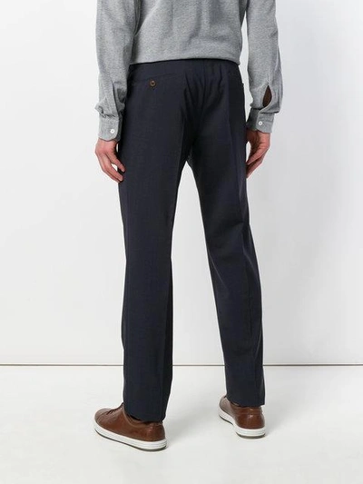 Shop Pt01 Crease Slim Fit Trousers - Blue