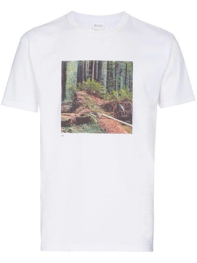 Shop Just A T-shirt Jason Fulford Forest T-shirt In White