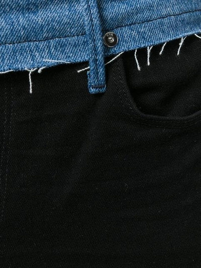 Shop Rta Slim-fit Raw Edge Jeans In Black