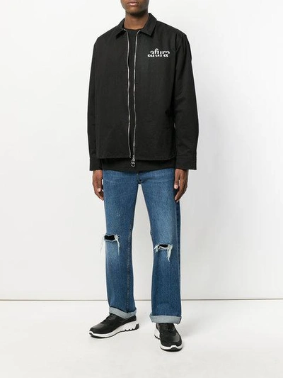 Soulland Zipped Logo Lightweight Jacket In Black