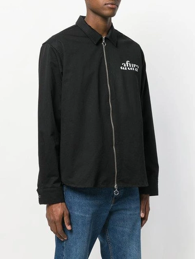 Soulland Zipped Logo Lightweight Jacket In Black