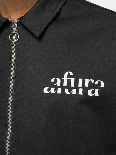 Soulland Zipped Logo Lightweight Jacket In Black