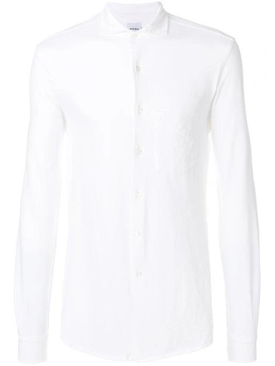 Shop Aspesi Fitted Long Sleeved Shirt In White