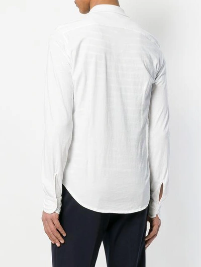 Shop Aspesi Fitted Long Sleeved Shirt In White