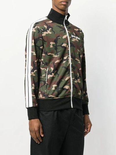 Shop Palm Angels Camouflage-print Zipped Jacket In Multicolour