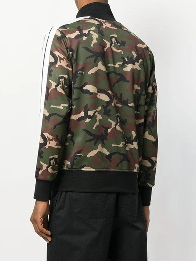 Shop Palm Angels Camouflage-print Zipped Jacket In Multicolour