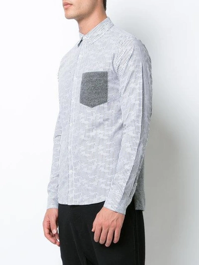Shop Private Stock Pinstripe Block Shirt In White