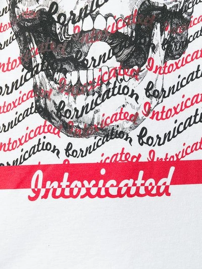 Shop Intoxicated Long-sleeved Skull T-shirt In White