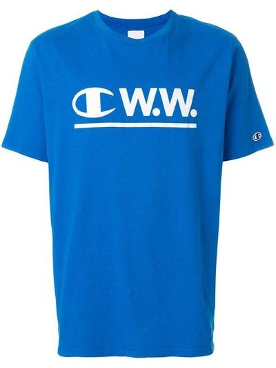 Champion X Logo T-shirt - Blue | ModeSens