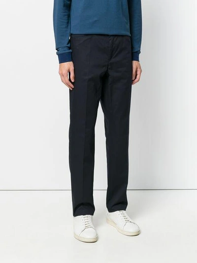 Shop Ps By Paul Smith Straight-leg Trousers In Blue