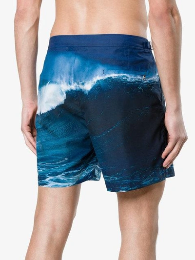 Shop Orlebar Brown Bulldog Dropping In Swim Trunks In Blue