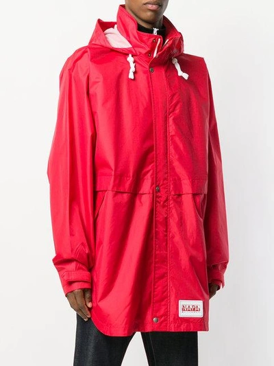 Shop Napa By Martine Rose Oversized Rain Coat In Red