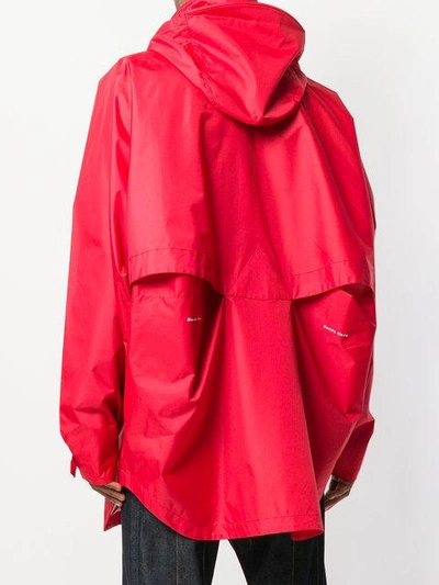 Shop Napa By Martine Rose Oversized Rain Coat In Red
