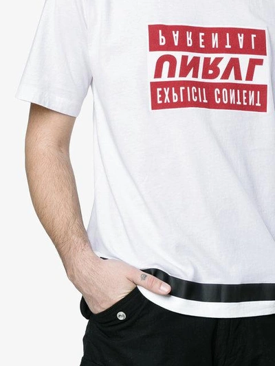 Shop Ben Taverniti Unravel Project Explicit Content Print T Shirt In White