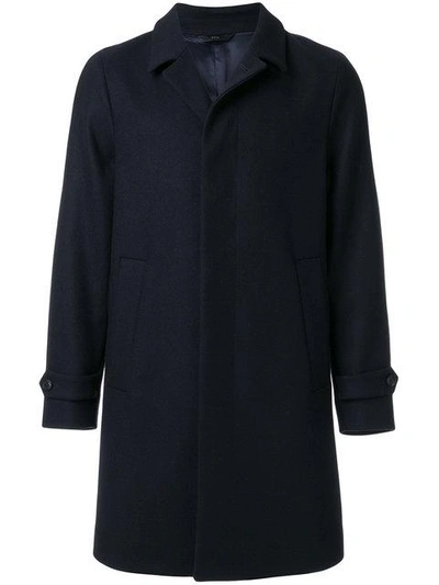 Shop Hevo Classic Single-breasted Coat - Blue