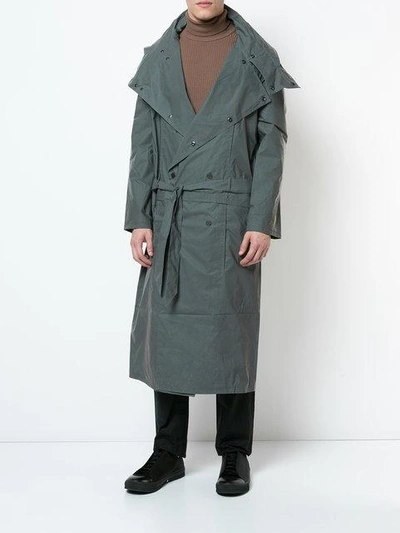 Shop Y/project Technical Trench Coat In Grey