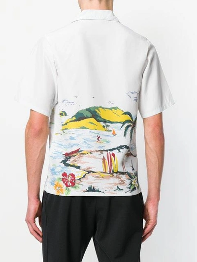 Shop Prada Hawaiana Short Sleeve Shirt - Neutrals