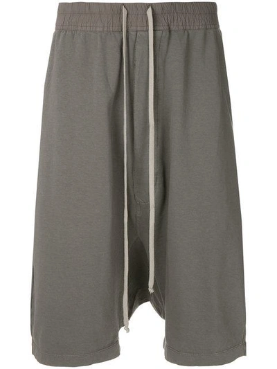 Shop Rick Owens Drkshdw Drop Crotch Drawstring Shorts - Grey