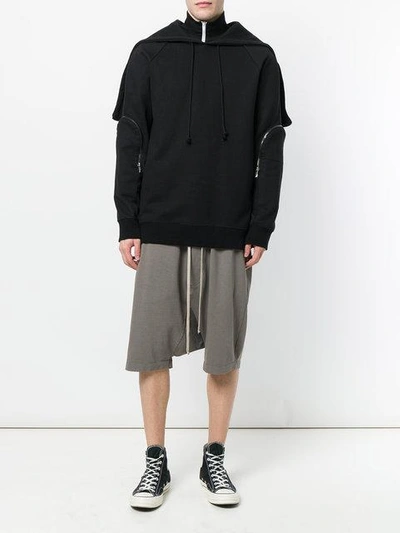 Shop Rick Owens Drkshdw Drop Crotch Drawstring Shorts - Grey