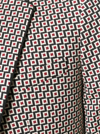 geometric print blazer