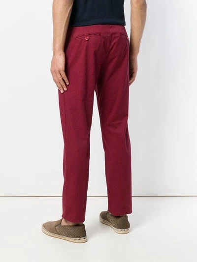 Shop Etro Straight-leg Chinos In Red
