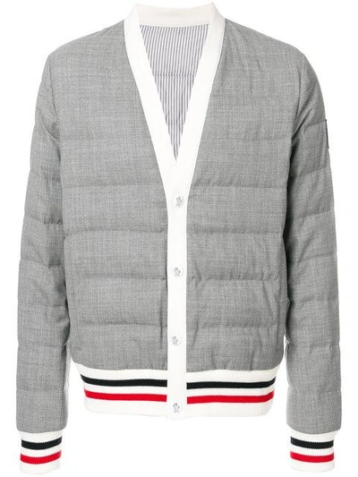 Shop Moncler Quilted Jacket - Grey