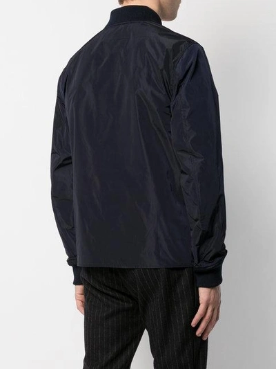 Shop Officine Generale Bomber Jacket In Blue