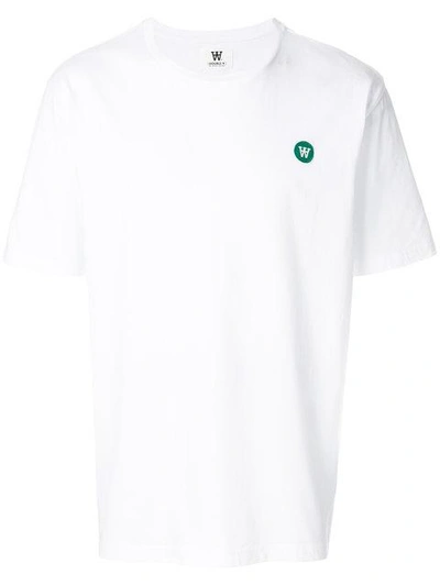 Shop Wood Wood Logo Patch Classic T-shirt In White
