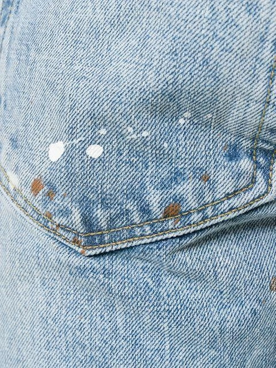 Shop Fear Of God Paint Splatter Jeans In Blue
