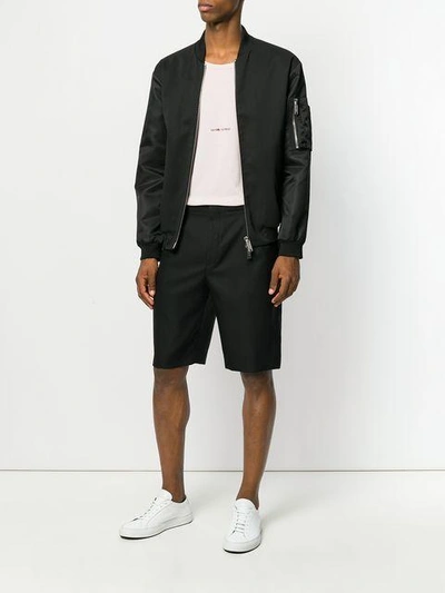 Shop Saint Laurent Tailored Shorts - Black