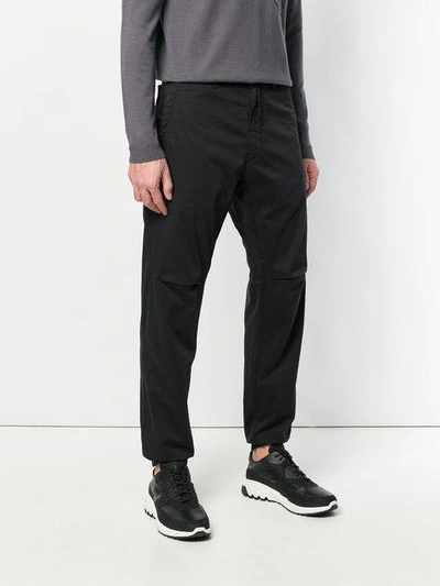 Shop Stone Island Shadow Project Slim-fit Cargo Trousers - Black