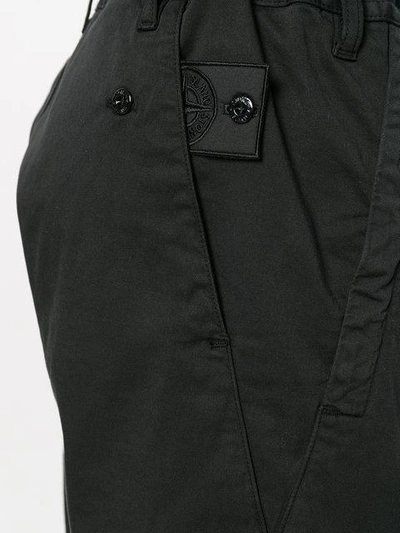 Shop Stone Island Shadow Project Slim-fit Cargo Trousers - Black