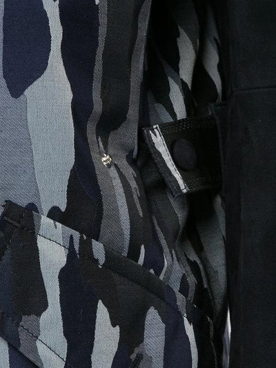 Shop Cerruti 1881 Camouflage Hood Coat - Blue