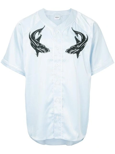 Shop Sss World Corp Burts Baseball Shirt - Blue