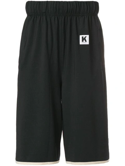 Shop Kappa Kontroll Branded Track Shorts - Black