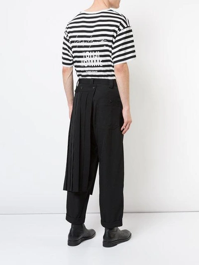 Shop Yohji Yamamoto Tapered Trousers In Black